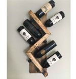 Stand sticle vin din lemn, Homs Bar, Natur, 30 x 15 x 10 cm