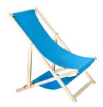 Scaun pliabil din lemn+material albastru Homs 60 x 82 x 109 cm