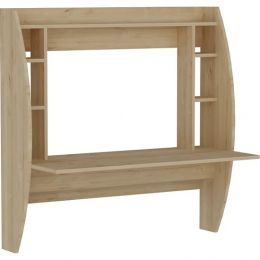 Birou suspendat Smart Homs, 123.6 x 120 x 55 cm, stejar