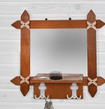 Oglinda cu agatatori Venetia Homs nuc 50 X 45 X 14, lemn stratificat