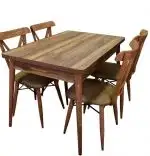 Set masa cu 4 scaune bucatarie Real Homs 120 x 80  x 72 cm Nuc