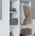 Suport umerase cu 3 rafturi Moda Homs 106 x 35 x 128 cm, Alb