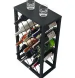 Stand sticle vin din metal, Homs Bar, 68 x 40 x 22 cm