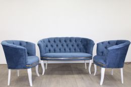 Set canapea Milano Relax Homs textil albastru