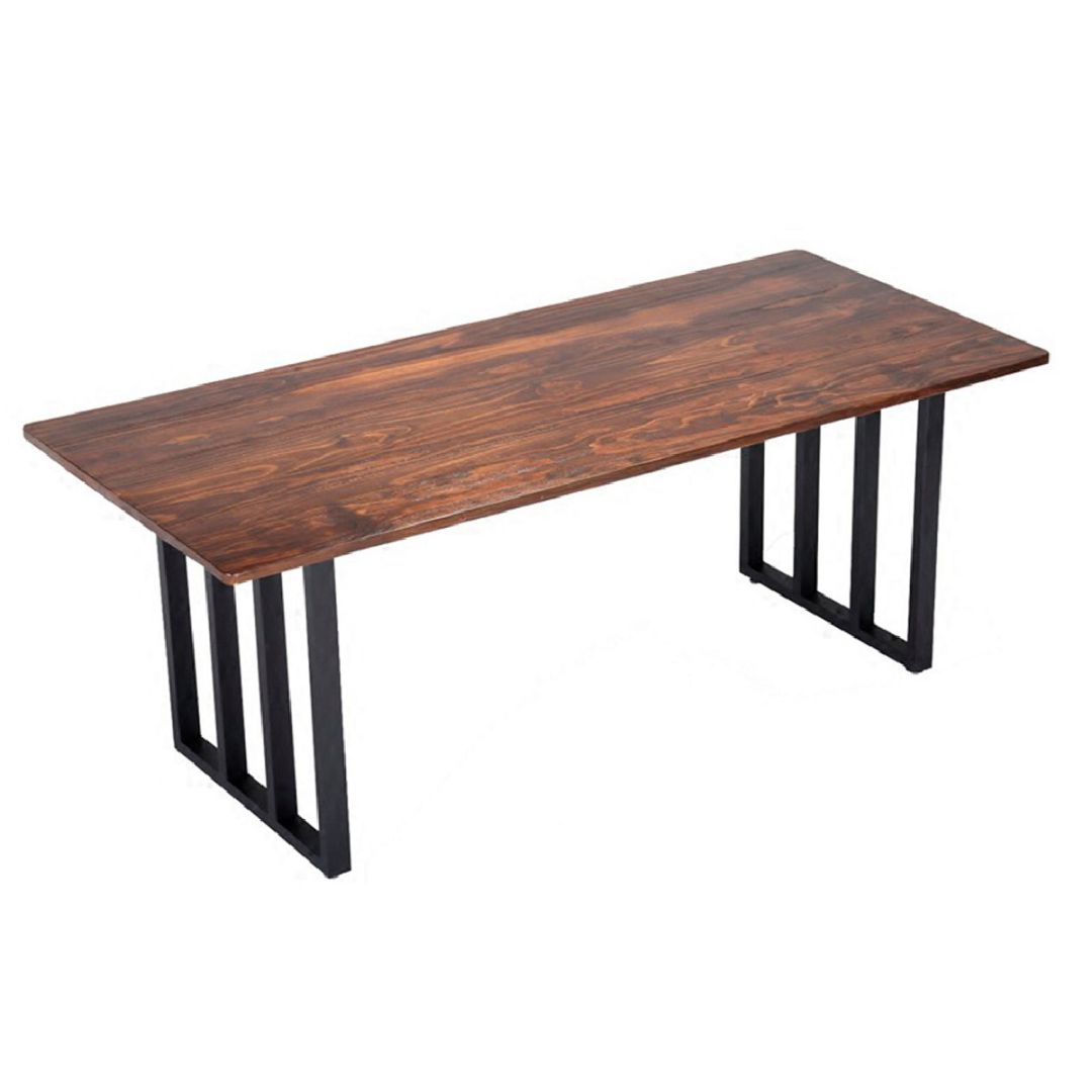 Masa bucatarie  lemn,Solid Wood, natural-negru,170x80x75 cm, 30329