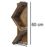 Stand sticle vin din lemn, Homs seria A-620, Natur, 60 x 17 x 10 cm,30095