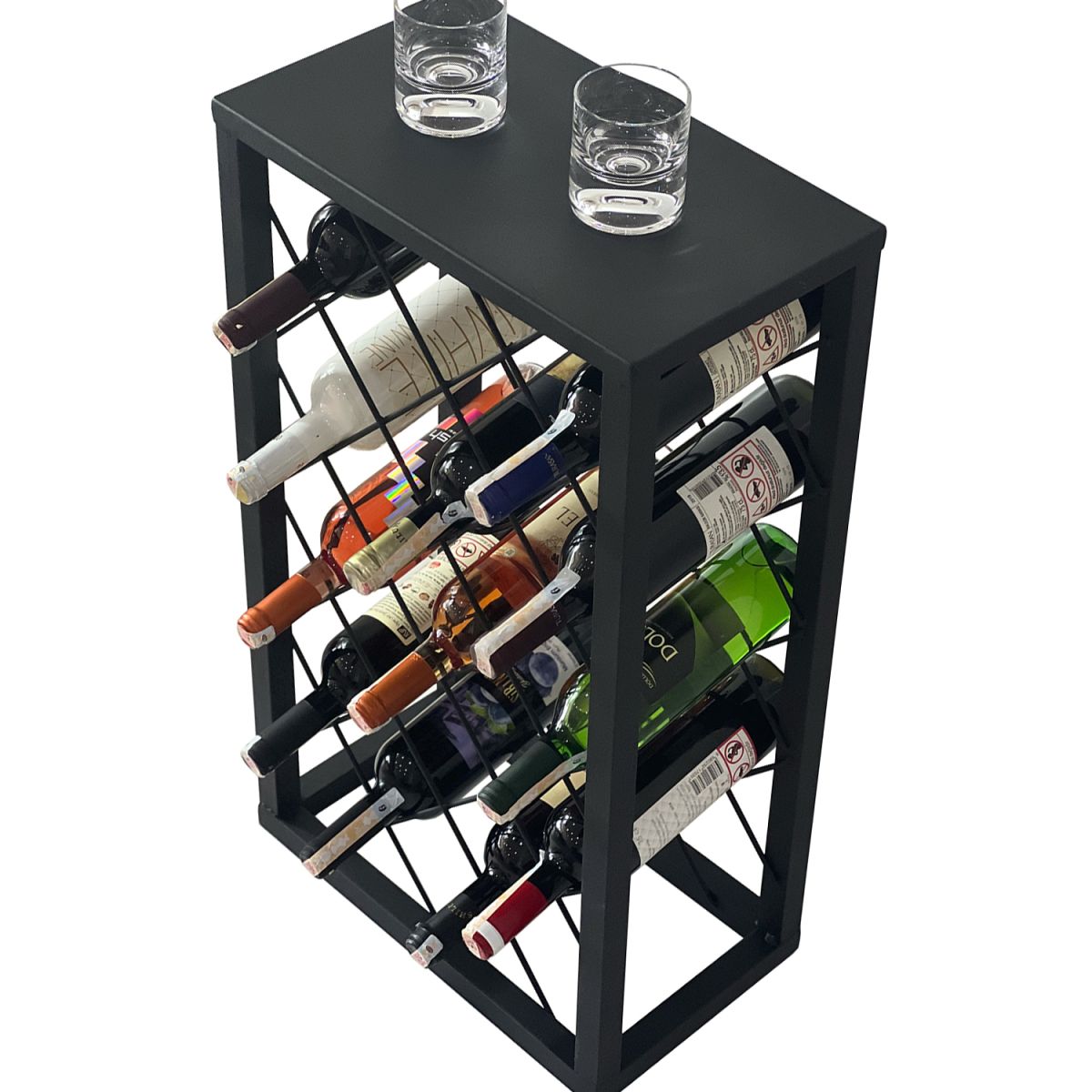 with time Thirty National census Stand sticle vin din metal, Homs Bar, 68 x 40 x 22 cm,seria W