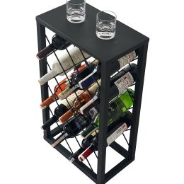 Stand sticle vin din metal, Homs Bar, 68 x 40 x 22 cm,seria W