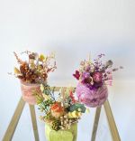 Ghiveci decorativ cu flori artificiale, homs seria A620,17x5.5x9 cm,30361