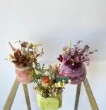 Ghiveci decorativ cu flori artificiale, homs seria A620,17x5.5x9 cm,30338
