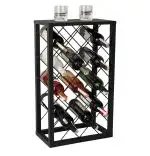 Stand sticle vin din metal, Homs Bar, 68 x 40 x 22 cm,seria W