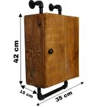 Dulap baie cu oglinda si etajera Calypso Homs, nuc-negru, 45 X 15 X 35 cm,10151