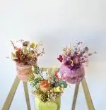 Ghiveci decorativ cu flori artificiale, homs seria A620,17x5.5x9 cm,30346