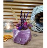Ghiveci decorativ cu flori artificiale, homs seria A620,17x5.5x9 cm,30355