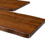 Set Masa wooden,cu 4 Scaune Bucatarie, lemn, Nuc/negru,110x70 cm, 30452SET
