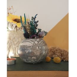 Ghiveci decorativ cu flori artificiale, homs seria A620,17x5.5x9 cm,30335