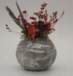 Ghiveci decorativ cu flori artificiale, homs seria A620,17x5.5x9 cm,30335