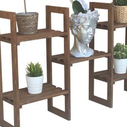 Stand pentru flori cu 5 etajere Bahce Homs, lemn