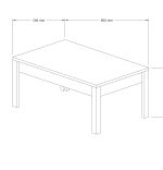 Masuta de cafea, Homs, alb,80 x 50 x 35 cm,130-10621
