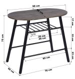 Set Masa cu 2 scaune, Cafea Homs, cadru metal,bej marmurat/negru