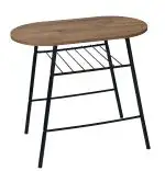 Set Masa cu 2 scaune, Cafea Homs, cadru metal,nuc/negru