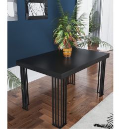 Masa bucatarie Sky texturata, negru,120x80x72 cm, 30532