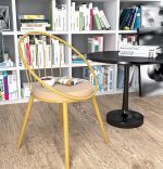 Scaun metal, Dining Homs, auriu, 76 x 62 cm,30450