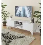 Comoda TV Carizma Homs, alb, 120 x 42 x 42 cm