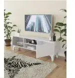 Comoda TV Carizma Homs, alb, 120 x 42 x 42 cm