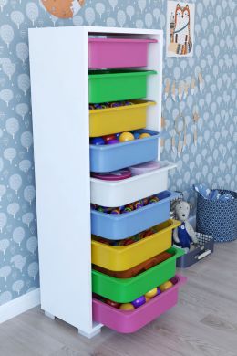 Dulap cu 8 sertare, Steli Homs, 45 x 30 x 109,5 cm  multicolor, palppe