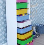 Dulap cu 8 sertare, Steli Homs, 45 x 30 x 109,5 cm  multicolor, palppe