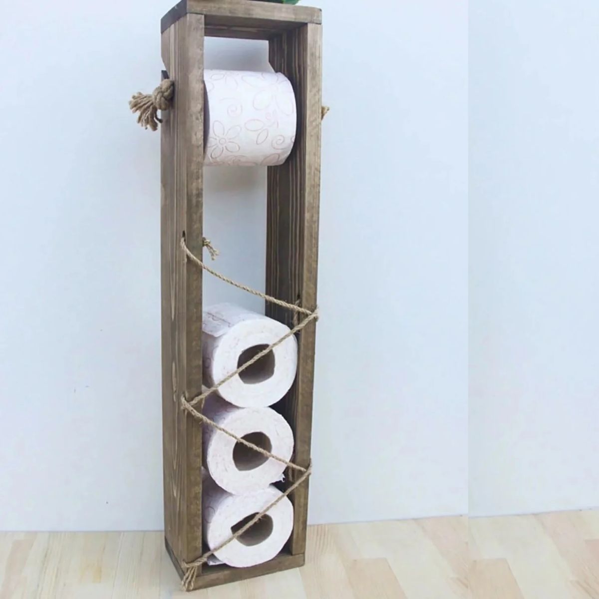 Stand suport toaleta,seria wood Homs, 55x10x10 cm, lemn natur,700015