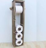 Stand suport toaleta,seria wood Homs, 55x10x10 cm, lemn natur,700015