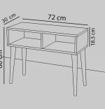 Comoda TV Homs, marmorat, 72x 30 x 58.6 cm.15109-C