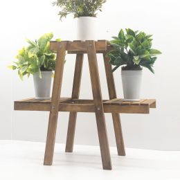 Etajera flori din lemn, Homs seria wood, Natur, 60 x 50 x 25 cm,700026