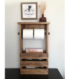 Stand suport toaleta,seria wood,homs,lemn natur,700034