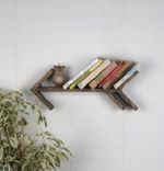 Raft de perete din lemn, seria Wood Homs, 52x20x8 cm, 700209