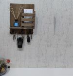 Cuier cu agatatori, seria wood Homs, natur, 35 x 28 x 8,5 cm, lemn,700116
