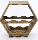 Suport sticle pentru perete din lemn,seria wood Homs 46 x 20 x 40 cm, 700198