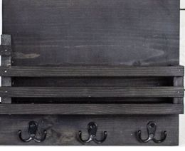 Cuier cu agatatori, seria wood Homs, natur, 55 x 28 x 9 cm, lemn,700120