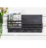 Cuier cu agatatori, seria wood Homs, natur, 55 x 28 x 9 cm, lemn,700120