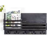 Cuier cu agatatori, seria wood Homs, natur, 55 x 28 x 9 cm, lemn,700120