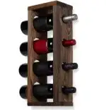Stand sticle vin din lemn, seria wood,Homs Bar, Natur, 50 x 12 x 17 cm,700153