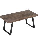 Masa bucatarie  lemn,Solid Wood, natural-negru,140x60x75 cm, SW30016