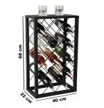 Resigilat:Stand sticle vin din metal, Homs Bar, 68 x 40 x 22 cm