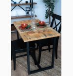 Masa bucatarie  lemn.seria wood A-620,pin natur-negru,100x59x75 cm, 30103