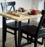 Masa bucatarie  lemn.seria wood A-620,pin natur-negru,100x59x75 cm, 30103