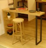 Masa bucatarie  lemn.seria wood A-620,pin natur-negru,139x29x90 cm, 30105