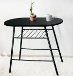 Resigilat:Set Masa cu 2 scaune, Cafea Homs, cadru metal,bej marmorat negru /negru-web