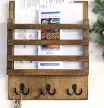 Cuier cu agatatori, seria wood Homs, natur, 43 x 28 x 8,5 cm, lemn,700113
